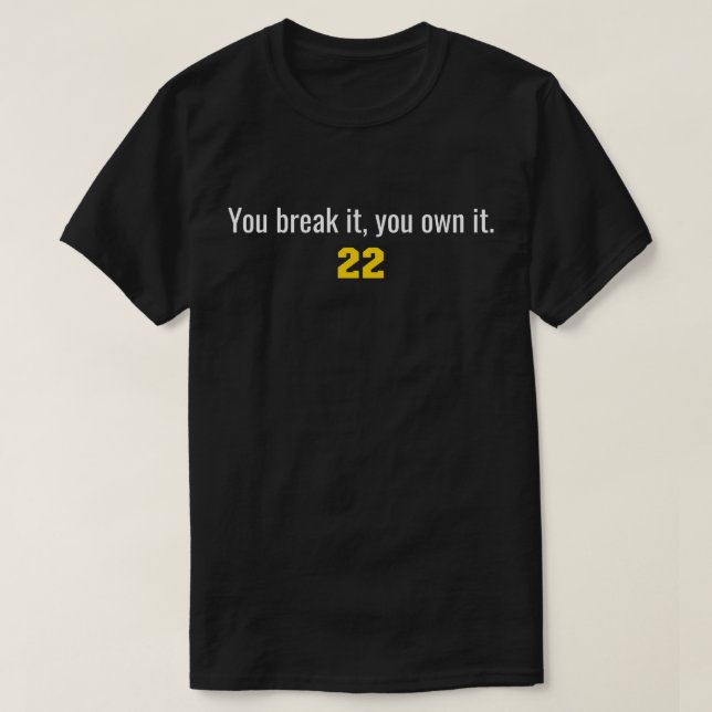 Camiseta Lo rompes, lo tienes - Clark 22 iowa Front & Ba (Diseño del anverso)