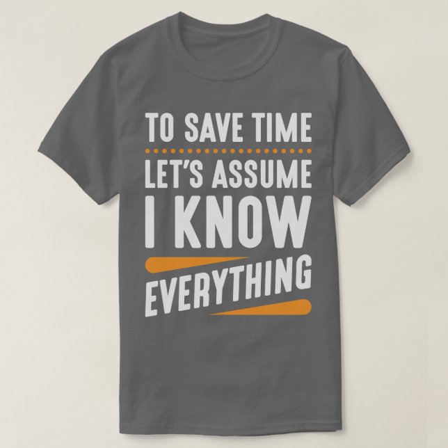 Camiseta Lo sé todo (Diseño del anverso)