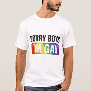 Camiseta Lo siento chicos soy un regalo del mes del orgullo