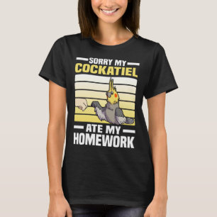 Camiseta Lo siento, Cockatiel se comió mi casa de paporeo d