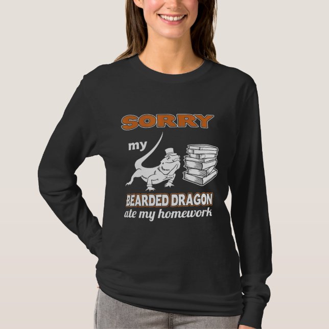 Camiseta Lo siento Dragón con la barba comiendo mi hogar (Anverso)