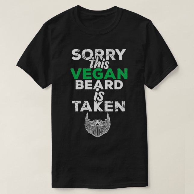 Camiseta Lo siento, esta barba vegana se toma 2 (Diseño del anverso)