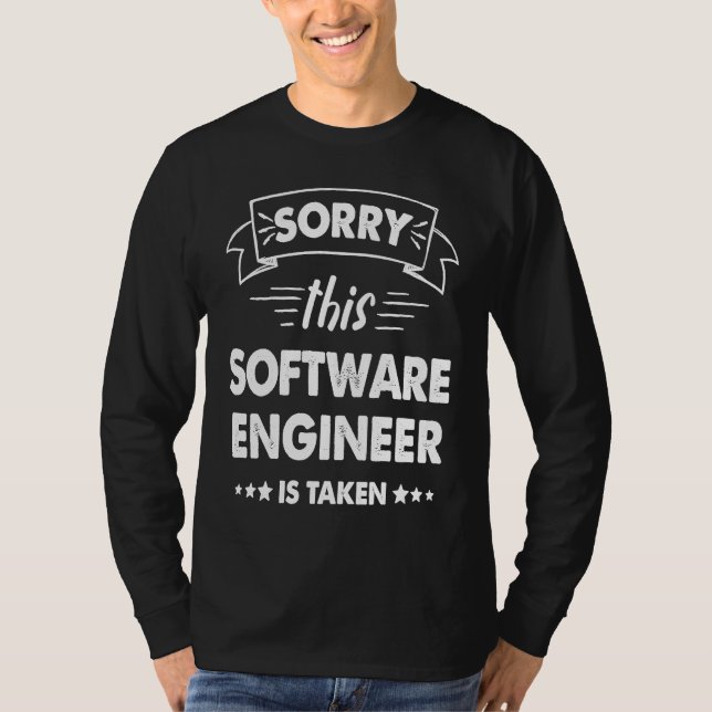 Camiseta Lo siento, este ingeniero de software está ocupado (Anverso)