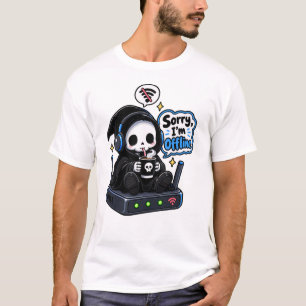 Camiseta Lo siento, estoy desconectado humor de introvertid