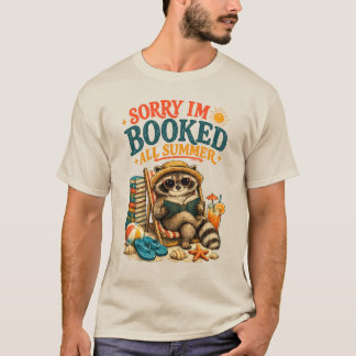 Camiseta Lo siento, estoy reservado todo el verano Mapache 
