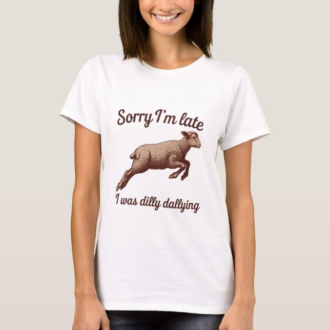 Camiseta Lo siento, estoy retrasado. (Anverso)