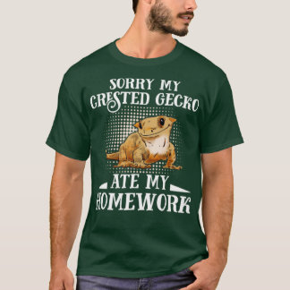Camiseta Lo Siento, Gecko Creste Se Comía Mi Homework1