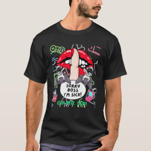 Camiseta Lo siento Jefe estoy enfermo Dabbing Gammer Retro 