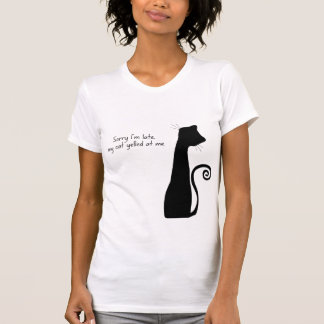 Camiseta Lo siento, llego tarde – Humor de amante de gatos