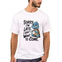 "lo siento, llego tarde. no quería venir"