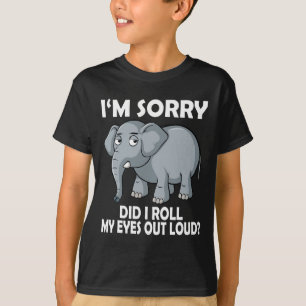 Camiseta Lo Siento, Me Arrojé Los Ojos En Tonos De Elefante