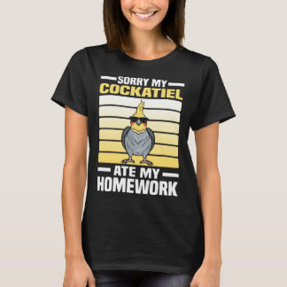 Camiseta Lo siento, mi cacatúa se comió mis deberes Pájaro 