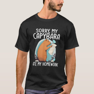 Camiseta Lo siento, mi carpincho se comió mi tarea Divertid