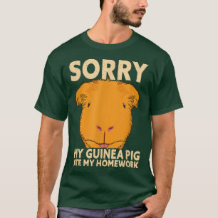 Camiseta Lo siento, mi cerdo guineano comió mi escuela grac