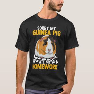 Camiseta Lo siento, mi cerdo guineano se comió mi viaje Mas