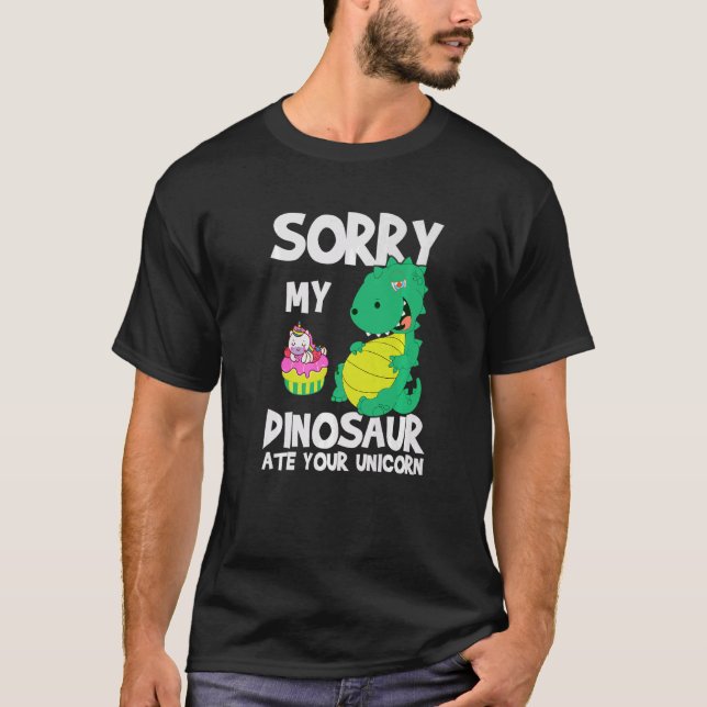 Camiseta Lo siento, mi dinosaurio comió tu cita de dinosaur (Anverso)