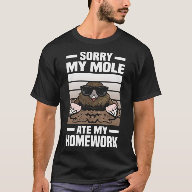Camiseta Lo siento, mi topo se comió mi mole (Anverso)