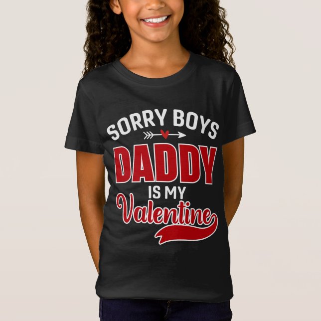 Camiseta Lo siento niños papá es mi San Valentín (Anverso)