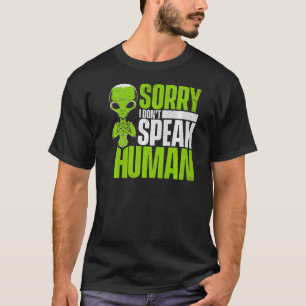 Camiseta Lo siento, no hablo extranjero humano