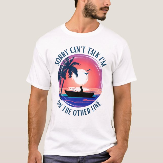 Camiseta Lo siento, no puedo hablar. Estoy en la otra línea (Anverso)