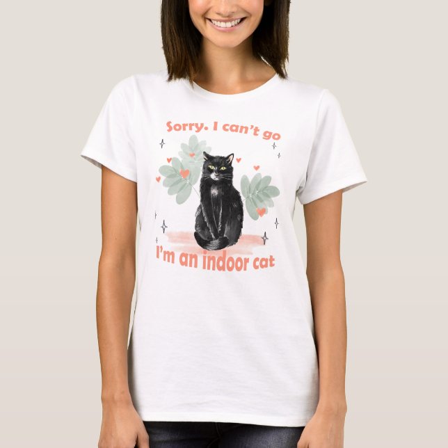 Camiseta Lo siento, no puedo ir, soy un gato cubierto graci (Anverso)