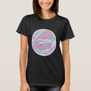 Camiseta Lo siento no puedo ir soy un gato de interior dive