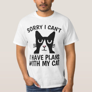 Camiseta LO SIENTO, NO PUEDO TENER PLANES. CAT de Tuxedo, c