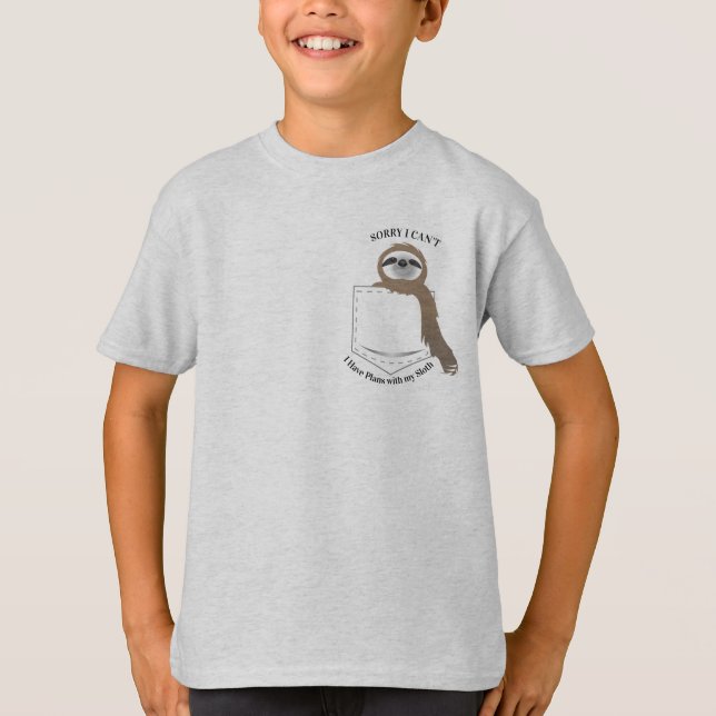Camiseta Lo siento, no puedo tener planes con mi eslogan en (Anverso)