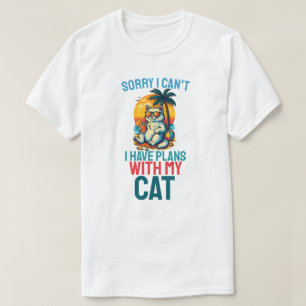 Camiseta Lo Siento, No Puedo Tener Planes Con Mi Gato