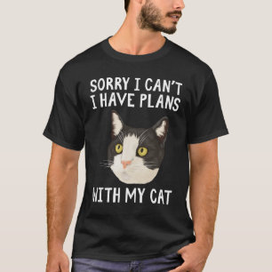 Camiseta Lo siento, no puedo tener planes con mi gato