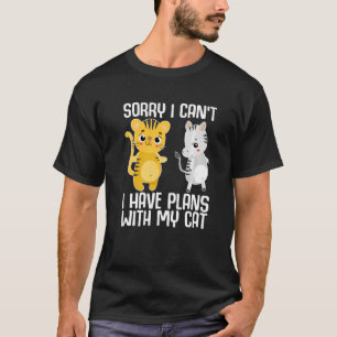 Camiseta Lo siento, no puedo tener planes con mi gato Anima