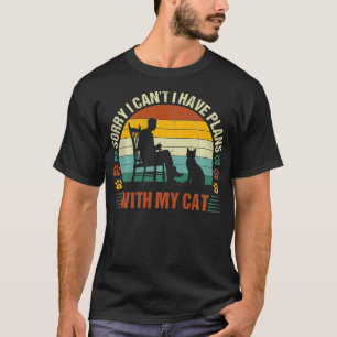 Camiseta Lo Siento, No Puedo Tener Planes Con Mi Gato Graci