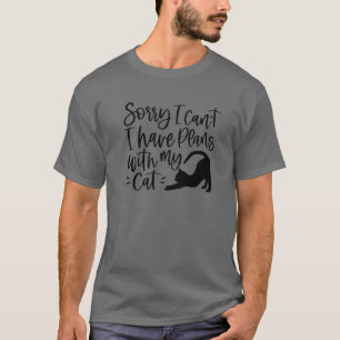 Camiseta Lo Siento, No Puedo Tener Planes Con Mi Gato Graci