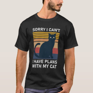 Camiseta Lo siento, no puedo tener planes con mi gato - Kit