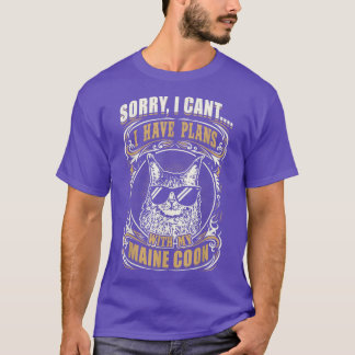 Camiseta Lo siento, no puedo tener planes con mi gato magné