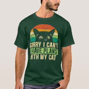 Camiseta Lo siento, no puedo tener planes con mi kit de gat