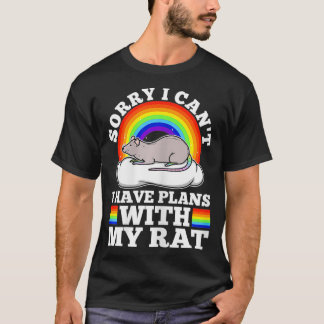 Camiseta Lo siento, no puedo tener planes con mi rata, mejo