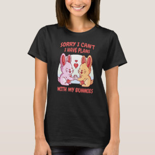 Camiseta Lo siento, no puedo tener planes con mis conejitos