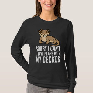 Camiseta Lo siento, no puedo tener planes con mis geckos en