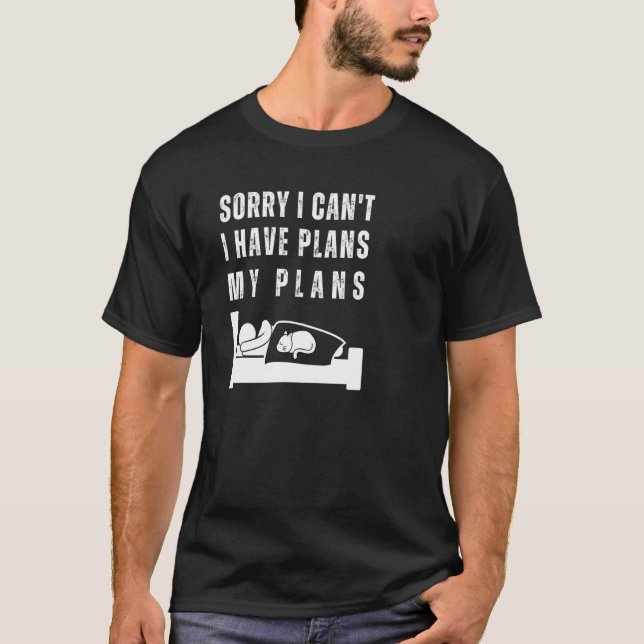 Camiseta Lo siento, no puedo tener planes para hombres pere (Anverso)