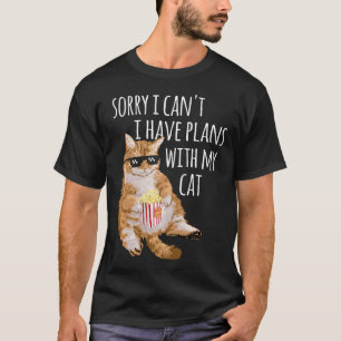 Camiseta Lo siento, no puedo, tengo planes con mi gato dive