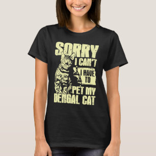 Camiseta Lo siento, no puedo, tengo que acariciar a mi gato