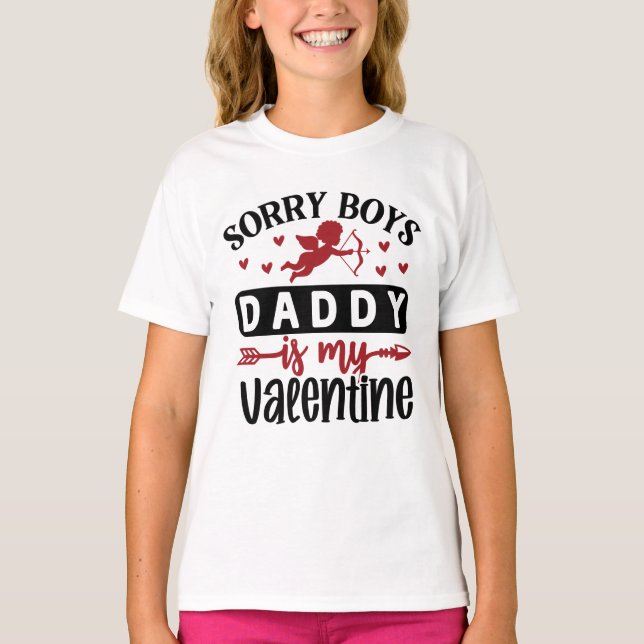 Camiseta Lo siento, papá es mi San Valentín (Anverso)