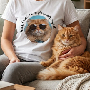 Camiseta Lo siento, planes con gato Gatos Mamá Diseño Origi
