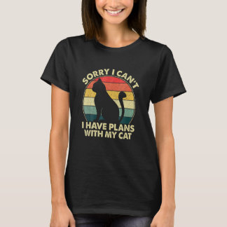 Camiseta Lo siento, puedo tener planes con mi gato Chicas g