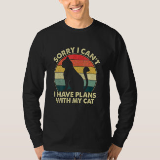 Camiseta Lo siento, puedo tener planes con mi gato Chicas g