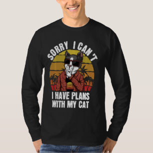 Camiseta Lo Siento, Puedo Tener Planes Con Mi Gato De Veran