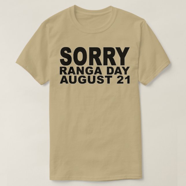 Camiseta Lo siento Ranga Day 3 (Diseño del anverso)