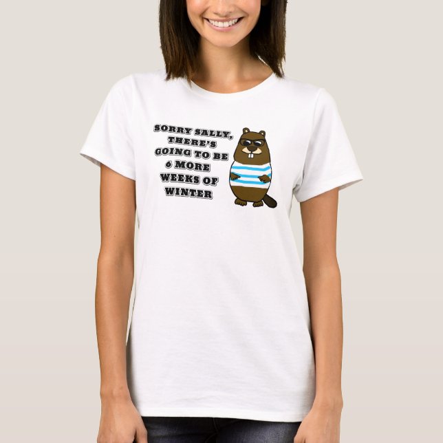 Camiseta Lo siento Sally, 6 semanas más de invierno (Anverso)