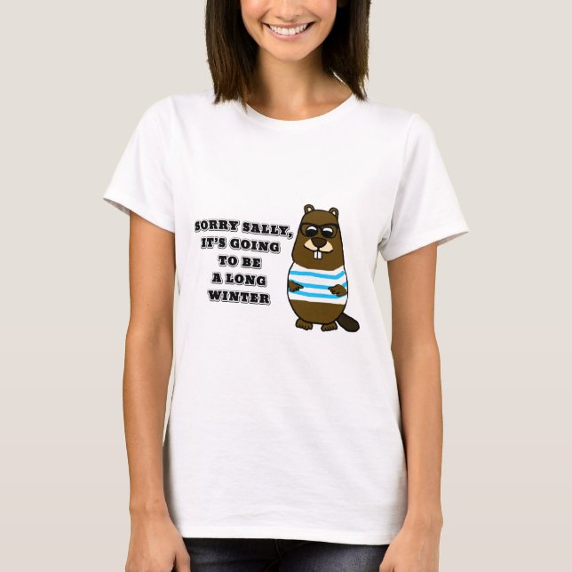 Camiseta Lo siento Sally, invierno largo (Anverso)